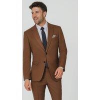 Dobell Men's Mid Brown Twill 2 Piece Suit | Size: 48R