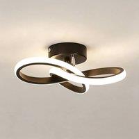 COMELY LED Ceiling Light, 22W Modern Curved Design Ceiling Lights, 4500 K in Black