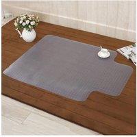 Living and Home PVC Plastic Clear Non-Slip Office Chair Desk Mat Floor Carpet Floor Protector in Natural