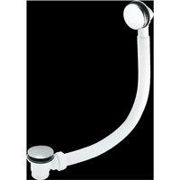McAlpine Chrome Plated Combined Clicker Bath Waste & Overflow with Centre Pi in Silver