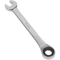 Loops 21mm Ratchet Combination Spanner - Chrome Vanadium Steel - 72 Tooth Ratchet Ring in Metallics