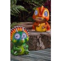 Marco Paul 2pc Solar LED Dinosaur Garden Ornaments | Size: 15 cm