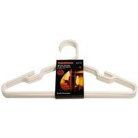 SupaHome Plastic Coat Hangers (Pack Of 5) in White