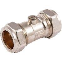 Securplumb Chrome Plated Isolating Valve in Silver