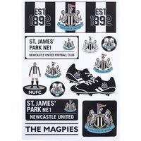 Newcastle United FC Assorted Designs A4 Stickers Set (Pack of 12) in White