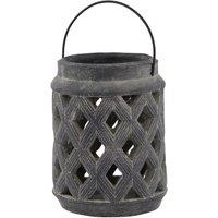 Hill Interiors Amalfi Lattice Lantern in Grey