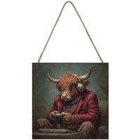 Pyramid International Highland Gamer Highland Cow Plaque