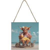 Pyramid International Highland Cocktail Highland Cow Plaque