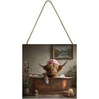Pyramid International Bathing Beauty Highland Cow Plaque