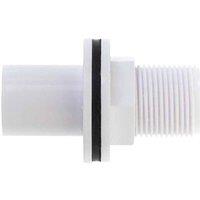 Securplumb Overflow Straight Tank Connector in White