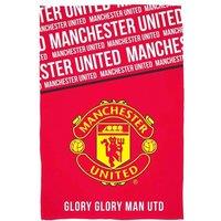 Manchester United FC Fleece Crest Blanket in Red