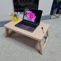 Kelvenix Folding Laptop Bed Table Sofa Portable Computer Desk Stand in Beige | Size: 120