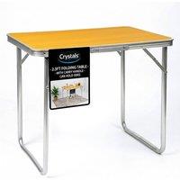 Kelvenix Camping Garden Party Trestle Dinner Table - Orange in Mustard | Size: 0.6m2
