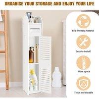 SPETLEK Waterproof Bathroom Storage Cabinet in White