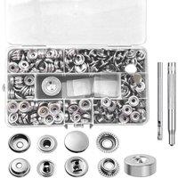 SPETLEK 260PCS Heavy Duty Snap Fasteners Press in Silver | Size: 10000mm x 520mm