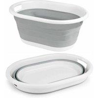 EONLION FOLDING COLLAPSIBLE LAUNDRY BASKET in Grey | Size: 100 cm