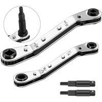Kelvenix 2Pcs HVAC Service Wrench Refrigeration Wrench Set in Silver | Size: 10000mm x 520mm