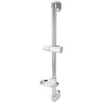 FLAVORA Wall Mounted Shower Riser Rail Kit in Silver | Size: 60 cm x 100 cm