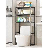 FLAVORA Black Storage Rack Multifunctional Bathroom Organizer Shelf | Size: 180 cm width x 180 cm drop