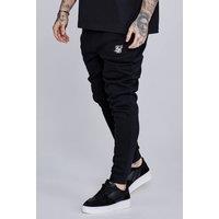 SikSilk Men's Essentials Joggers in Black | Size: XS