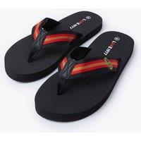 Luke 1977 Men's Benn Canvas Flip Flop in Black | Size: 7