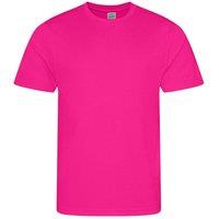 AWDis Men's Just Cool Performance Plain T-Shirt in Bright Pink | Size: 3XL