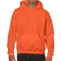 Gildan Men's Heavy Blend Hoodie in Orange | Size: Medium