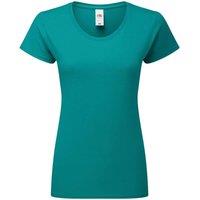 Fruit of the Loom Women's Ringspun Premium T-Shirt in Turquoise | Size: Medium