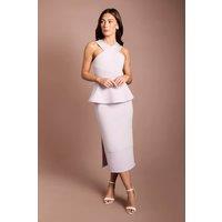 Coast Women's Cross Neck Bandage Column Dress in Lilac | Size: 12