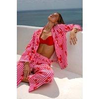 The Night Store Women's Lobster Pyjama Trouser Set in Red | Size: 10-12