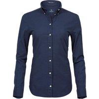 TEE JAYS Women's Perfect Long Sleeve Oxford Shirt in Navy | Size: Medium