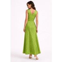 Style Cheat Women's Green Satin VNeck Maxi Slip Dress | Size: 6