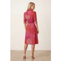 Style Cheat Women's Animal Pink Midi Shirt Dress | Size: 14
