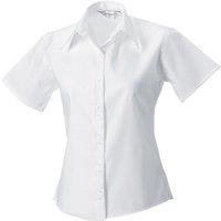 Russell Collection Women's Ultimate Short-Sleeved Shirt in White | Size: 12