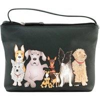 Mala leather Women's Kennel Crew Dog Appliqu Leather Crossbody Bag in Dark Grey