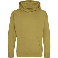 AWDis Hooded Sweatshirt Hoodie in Khaki | Size: 5-6 Years