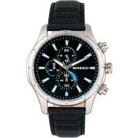 Breed Men's Lacroix Chronograph Leather-Band Watch in Silver