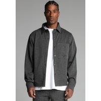 SikSilk Men's Grey Pinstripe Jacket | Size: Small