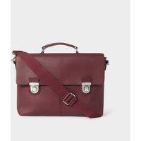 OSPREY LONDON Men's The Forest Leather Briefcase in Wine