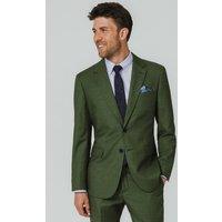 Dobell Men's Pine Green Suit Jacket Textured Weave | Size: 42R