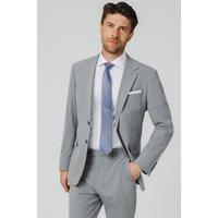 Dobell Men's Grey/Blue Check Suit Jacket in Grey | Size: 44R