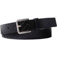 Calvin Klein Men's Casual Roller Buckle Aop 35Mm Black Aop/Antique Silver | Size: Large