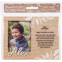 History & Heraldry Pre-personalised Child's Picture Frame - Alex - Over 90 Titles in Brown