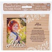 History & Heraldry Pre-personalised Child's Picture Frame - Alice - Over 90 Titles in Brown