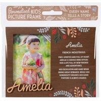 History & Heraldry Pre-personalised Child's Picture Frame - Amelia - Over 90 Titles in Brown