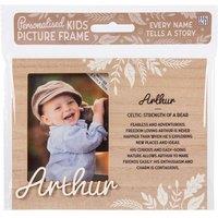 History & Heraldry Pre-personalised Child's Picture Frame - Arthur - Over 90 Titles in Brown