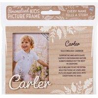 History & Heraldry Pre-personalised Child's Picture Frame - Carter - Over 90 Titles in Brown
