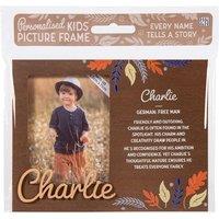 History & Heraldry Pre-personalised Child's Picture Frame - Charlie - Over 90 Titles in Brown