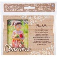 History & Heraldry Pre-personalised Child's Picture Frame - Charlotte - Over 90 Titles in Brown