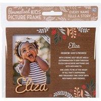 History & Heraldry Pre-personalised Child's Picture Frame - Eliza - Over 90 Titles in Brown